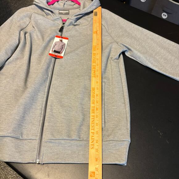 NWT 32 Degrees Heat Men's Size Medium M Full Zip Hooded Jacket Gray - Picture 3 of 6